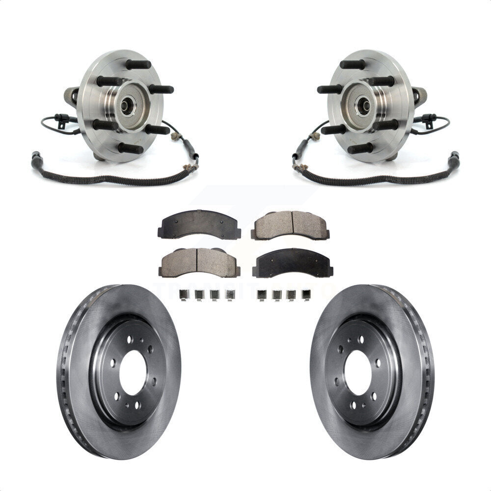 Kit de rotors de frein à disque et de plaquettes en céramique, ensemble de roulements de moyeu avant, pour Ford F-15