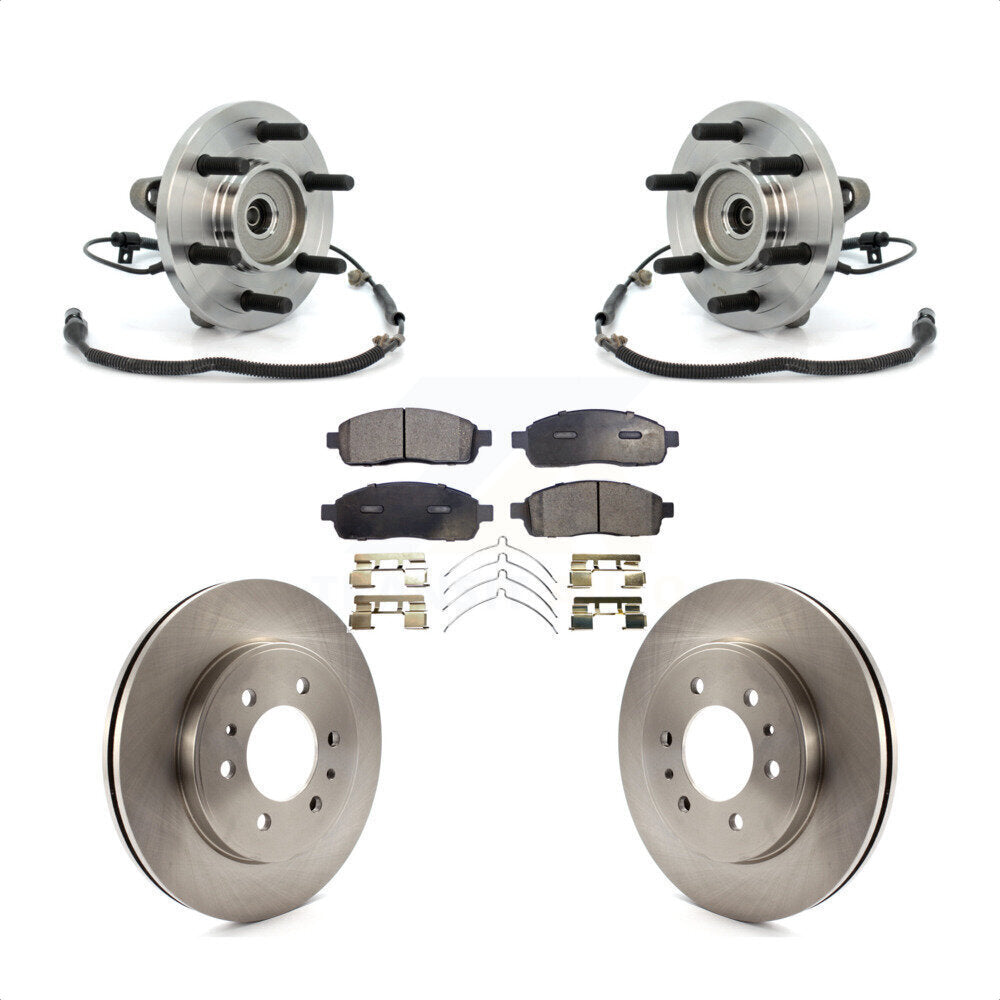 Ensemble de roulement de moyeu avant, Rotor de frein à disque et Kit de plaquettes pour Ford F-150 4W 2009