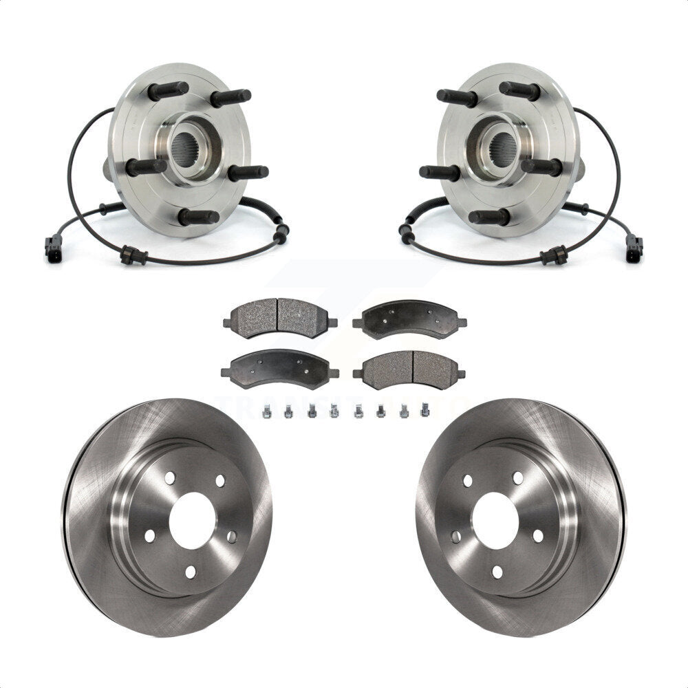 Ensemble de roulements de moyeu avant, Rotors et plaquettes de frein à disque, Kit pour Dodge Ram 1500