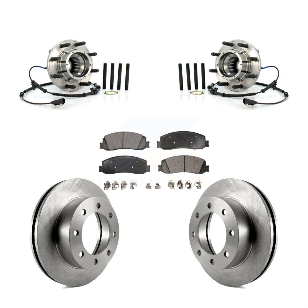 Kit de rotor et de plaquettes de frein avec roulement de moyeu avant, pour Ford F-350 Super Duty F-250 4W 2011