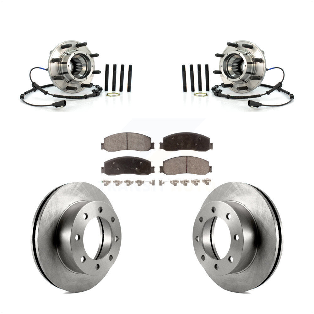Kit de rotor et de plaquettes de frein avec roulement de moyeu avant, pour Ford F-350 Super Duty F-250 4W 2012
