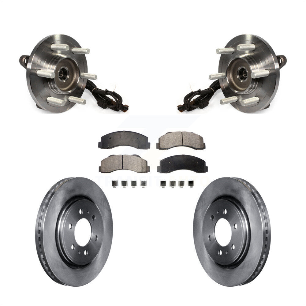 Kit de rotors de frein à disque et de plaquettes en céramique, ensemble de roulements de moyeu avant, pour Ford F-15