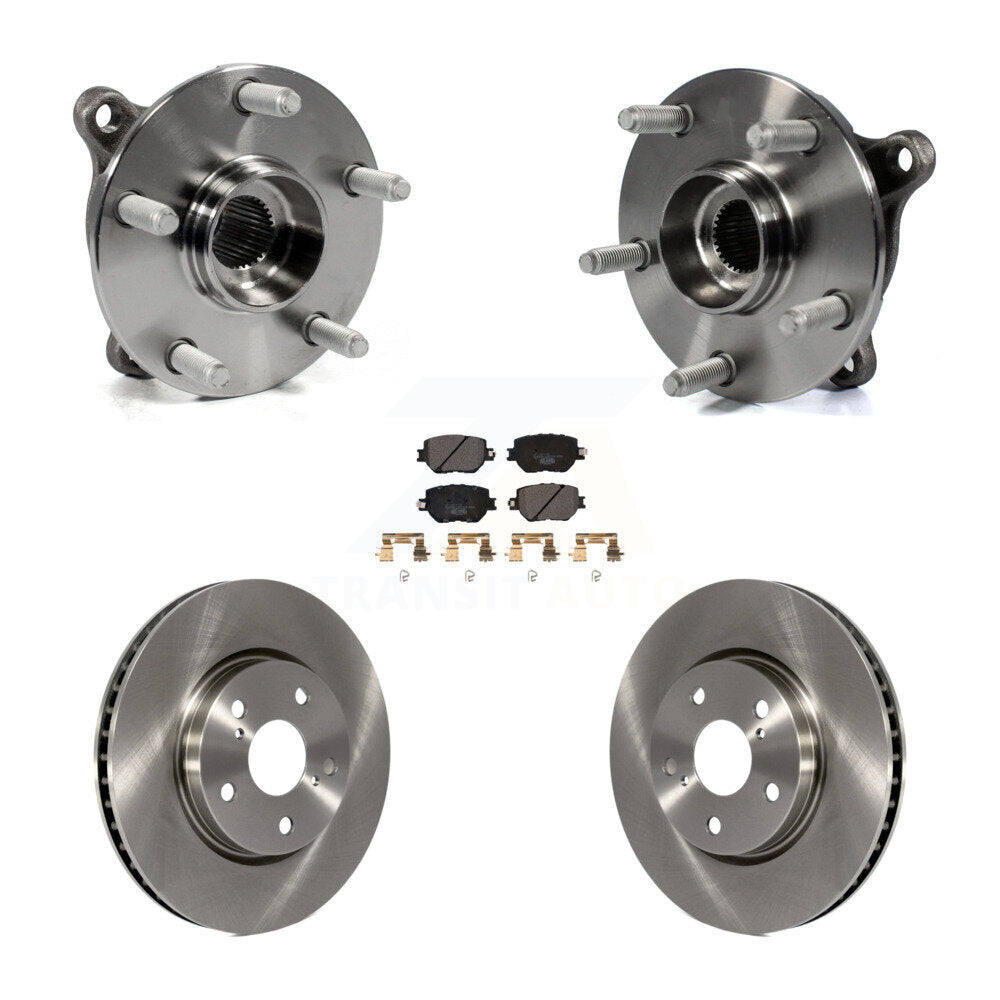 Ensemble de roulement de moyeu avant, Rotor de frein à disque et Kit de plaquettes en céramique pour Lexus IS25
