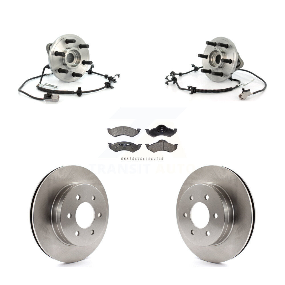 Kit de rotor et plaquettes de frein à disque, roulement de moyeu avant, pour Dodge Dakota Durang 2000 – 2002
