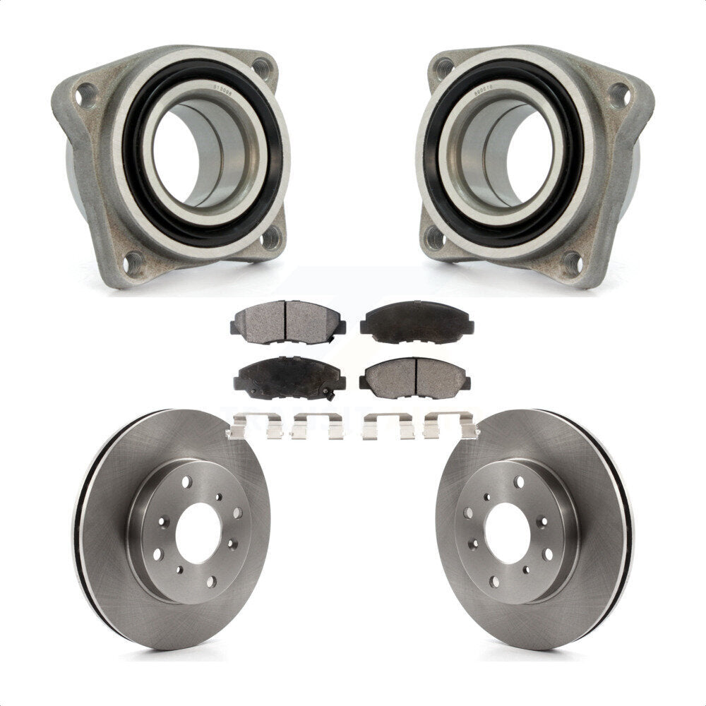 Ensemble de roulement de roue avant, Rotor de frein et Kit de plaquettes pour Acura CL 2.3 1998 – 1999