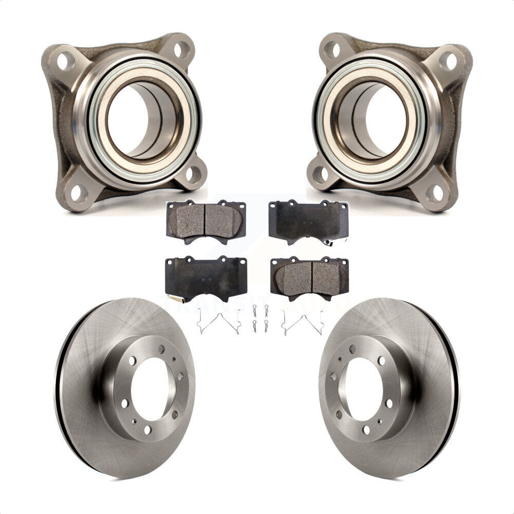 Kit de Rotor et de plaquettes de frein, roulement de roue avant, pour Toyota Tacoma 4Runner FJ Cruise