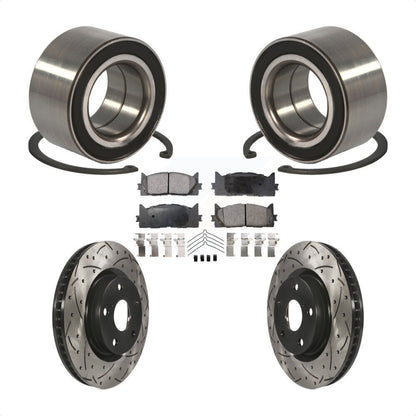 Kit de plaquettes de Rotor de frein, fente de perçage, roulement de roue avant, pour Toyota Camry Lexus ES35