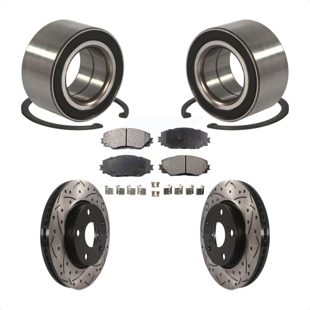 Kit de plaquettes de Rotor de frein avec fente de perçage revêtue de roulement de roue avant pour Lexus HS250 2010