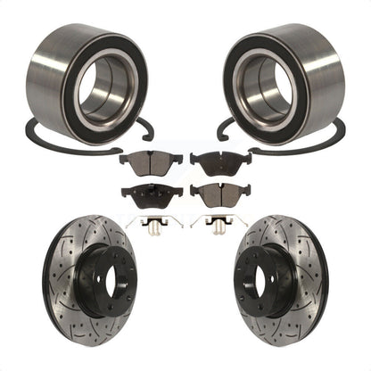 Kit de Rotor et de plaquettes de frein fendus percés avec roulement de roue avant, pour BMW 328x