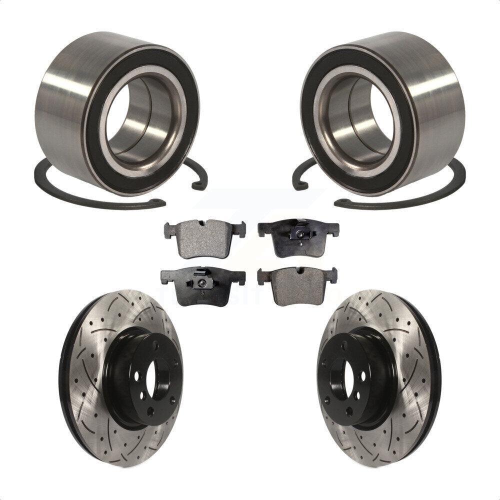 Kit de plaquettes de Rotor de frein à fente percée avec roulement de roue avant, pour BMW X2 2011 – 2012