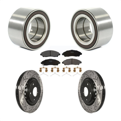 Kit de plaquettes de Rotor de frein, roulement de roue avant, fente de perçage, pour Honda Ridgelin 2017 – 2019
