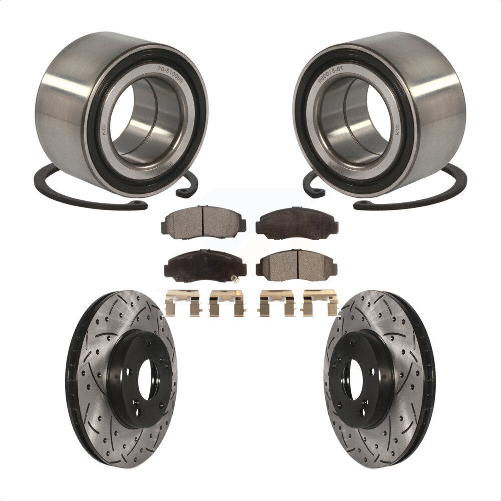 Kit de plaquettes de Rotor de frein, fente de perçage de roulement de roue avant pour Honda Civic GX avec 1.8