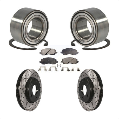 Kit de plaquettes de Rotor de frein, roulement de roue avant, fente percée, pour Mitsubishi Lancer Dodg