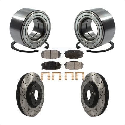 Kit de Rotor et de plaquettes de frein, roulement de roue avant, fente percée, pour Kia Forte koup Forte