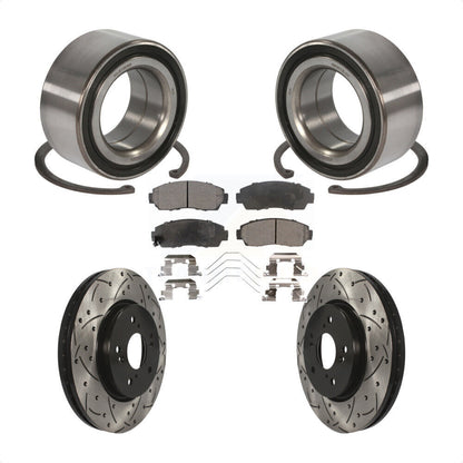 Kit de plaquettes de Rotor de frein, roulement de roue avant, fente percée, pour Honda Crosstour Accor