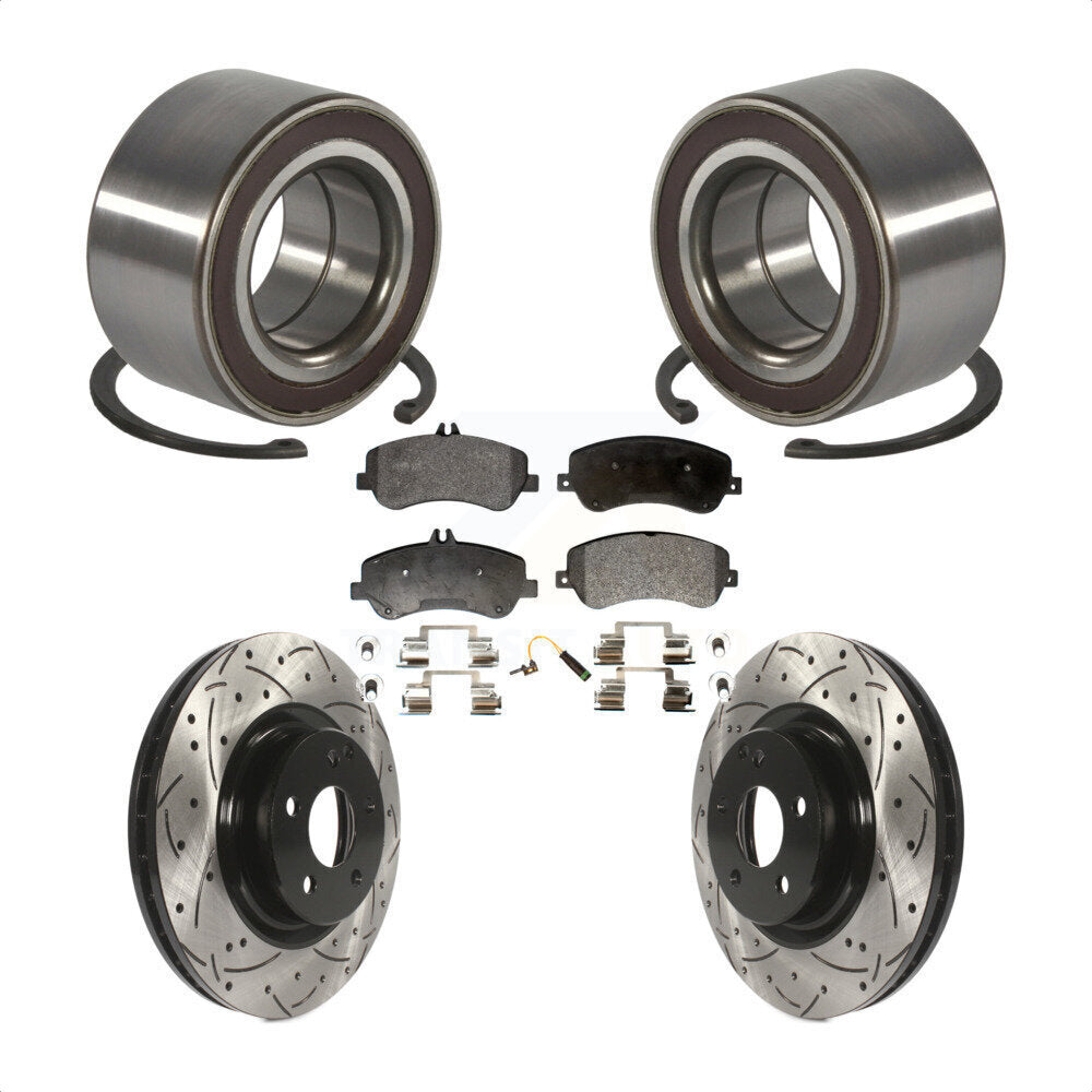 Kit de Rotor et de plaquettes de frein à fente percée, roulement avant, pour Mercedes-Benz GLK350 GLK25
