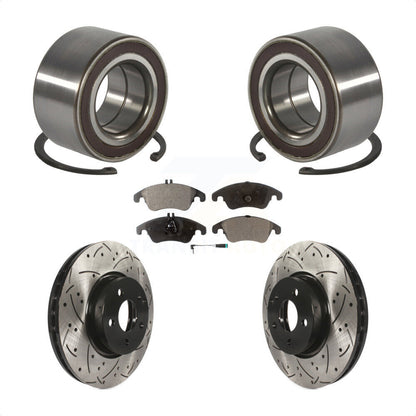 Kit de plaquettes de Rotor de frein à fente percée, roulement avant, pour Mercedes-Benz C300 E350 C35