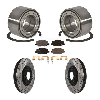 Kit de plaquettes de Rotor de frein, roulement de roue avant, fente de perçage, pour Fiat 500 2016 – 2018