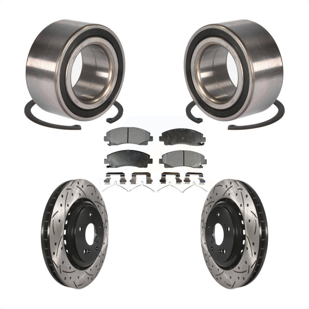 Kit de plaquettes de rotor de frein, roulement de roue avant, fente de perçage, pour Acura TL 2015 – 2020