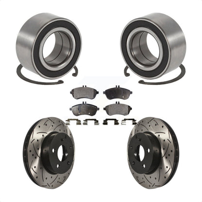 Kit de plaquettes de Rotor de frein, roulement de roue avant, fente percée, pour Mercedes-Benz C250 AW