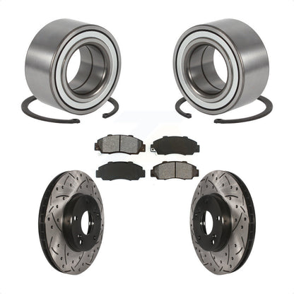 Kit de plaquettes de Rotor de frein, roulement de roue avant, fente percée, pour Honda Accord 3.0 98-02