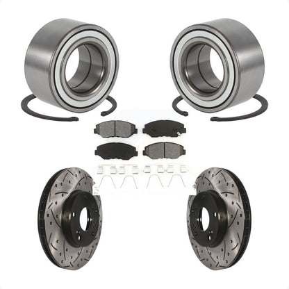 Kit de plaquettes de Rotor de frein fendues, revêtement de roulement de roue avant, pour Honda Elemen