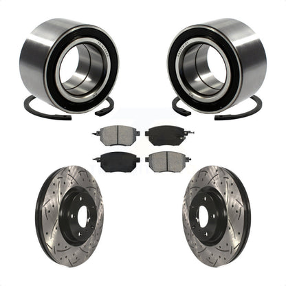 Kit de plaquettes de Rotor de frein, roulement de roue avant, fente de perçage, pour Nissan Altima Maxim