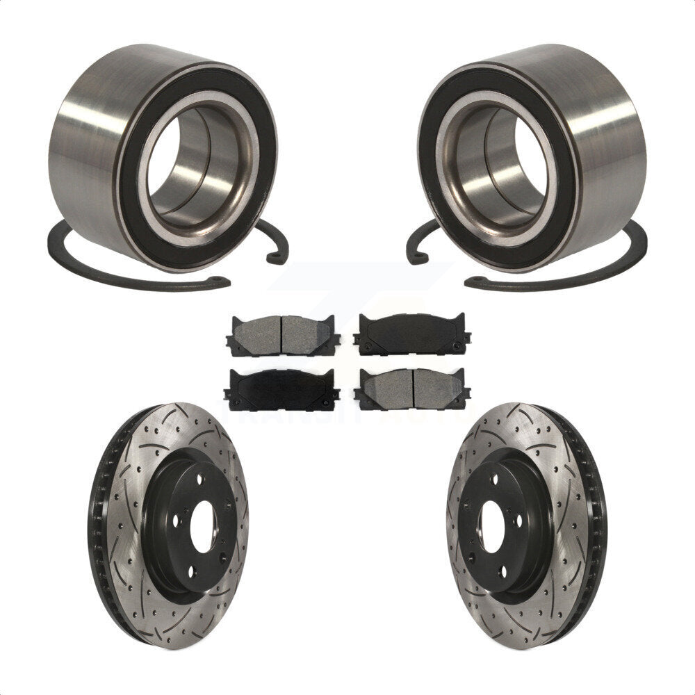 Kit de plaquettes de Rotor de frein, fente de perçage, roulement de roue avant, pour Toyota Camry Lexus ES35