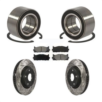 Kit de plaquettes de Rotor de frein, fente de perçage, roulement de roue avant, pour Toyota Camry Lexus ES35
