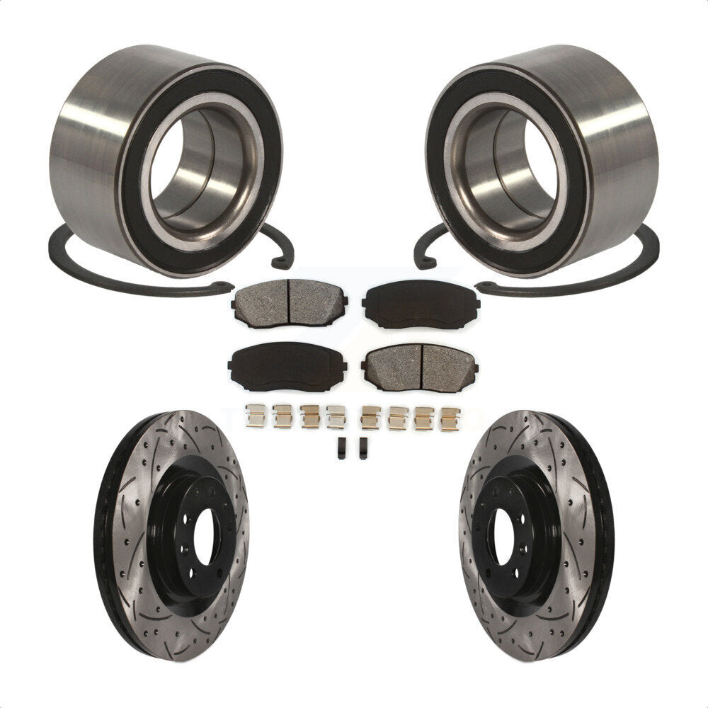 Kit de plaquettes de Rotor de frein, roulement de roue avant, fente de perçage, pour Mazda CX-2007 – 2015