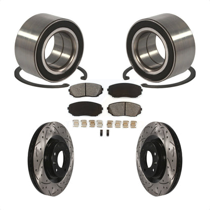 Kit de plaquettes de Rotor de frein, roulement de roue avant, fente de perçage, pour Mazda CX-2007 – 2015