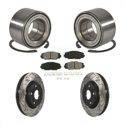 Kit de rotor et de plaquettes de frein à fente percée, roulement avant, pour Toyota Corolla i 2017 – 2018