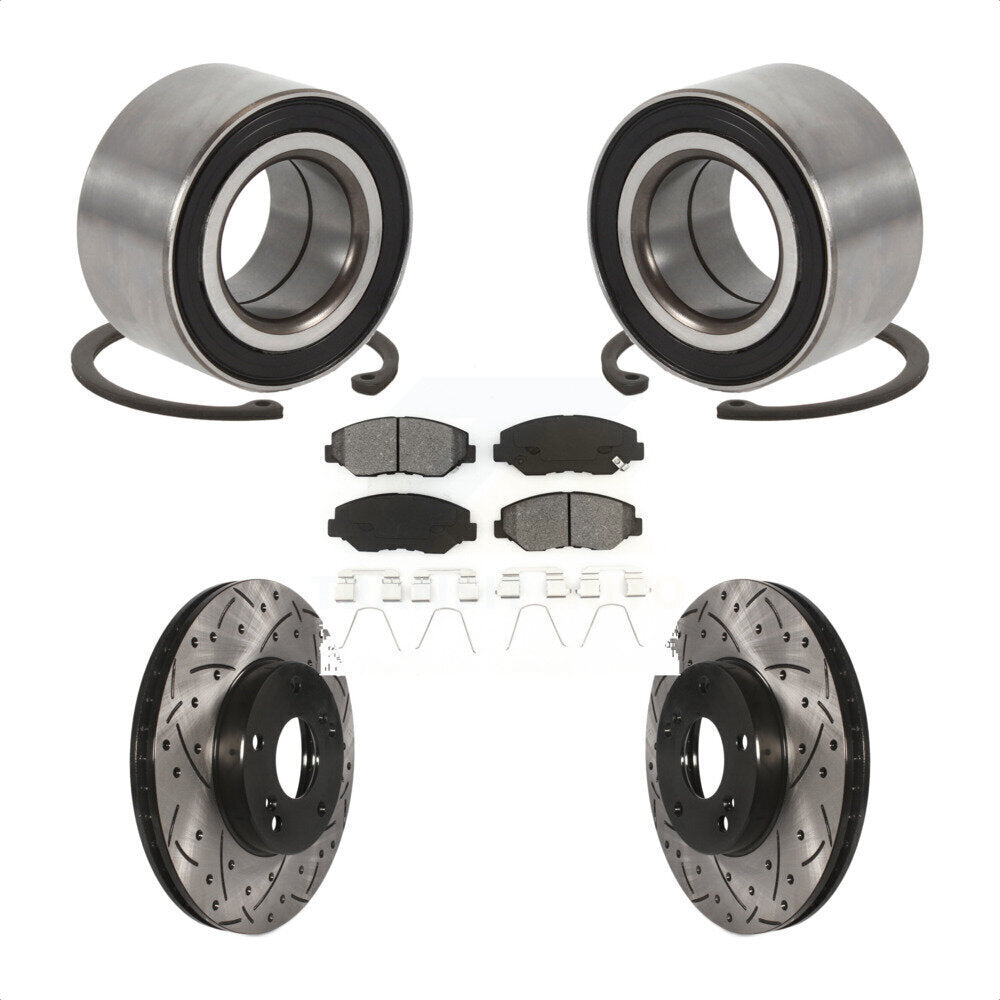 Kit de plaquettes de Rotor de frein, fente de perçage de roulement de roue avant pour Honda Accord Fit Elemen