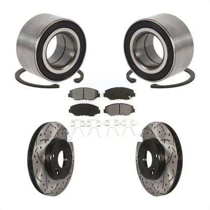 Kit de plaquettes de Rotor de frein, fente de perçage de roulement de roue avant pour Honda Accord Fit Elemen