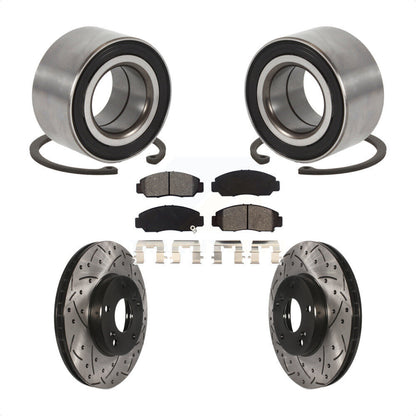 Kit de plaquettes de Rotor de frein, roulement de roue avant, fente percée, pour Honda Accord Acura CS