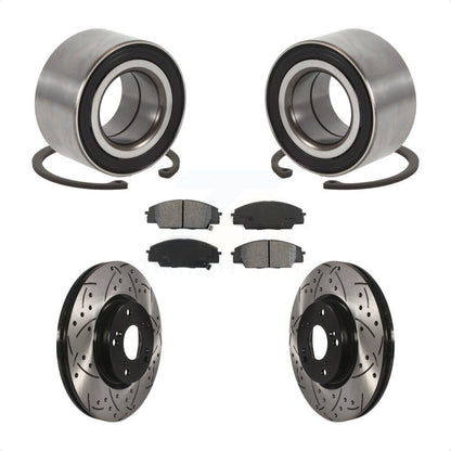 Kit de Rotor et de plaquettes de frein à fente percée, roulement de roue avant, pour Honda Civic Acura CS
