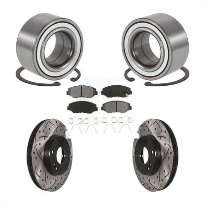 Kit de plaquettes de Rotor de frein à fente percée, roulement de roue avant pour Honda Element E 03-11