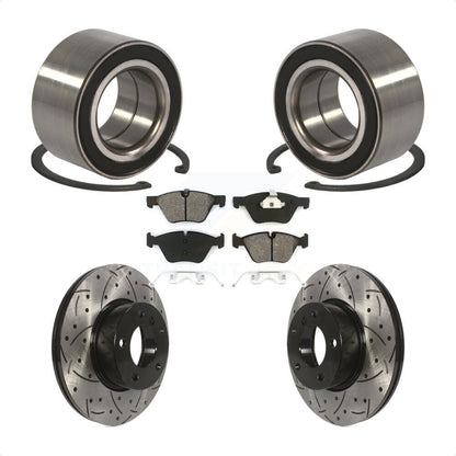 Kit de Rotor et de plaquettes de frein fendus percés avec roulement de roue avant, pour BMW 328x