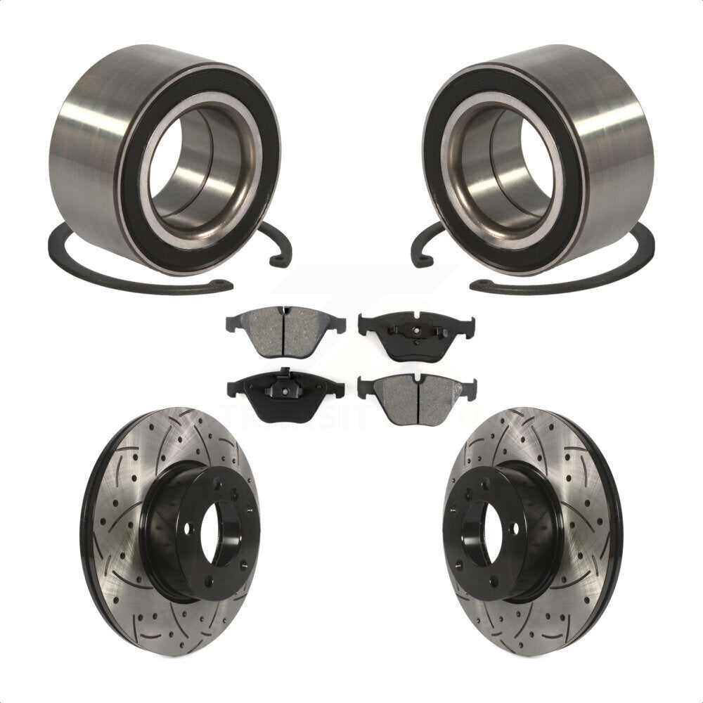 Kit de Rotor et de plaquettes de frein à fente percée, roulement de roue avant, pour BMW 328i xDrive 328x