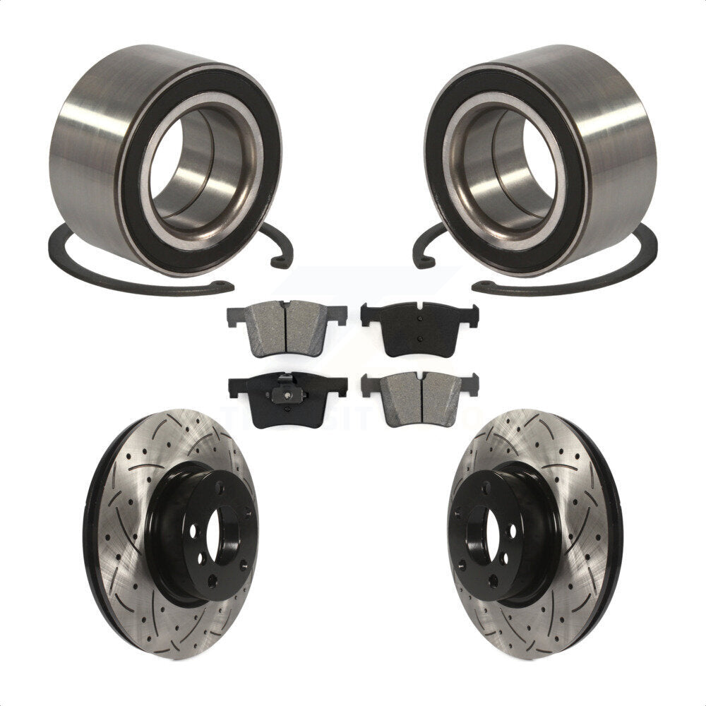 Kit de plaquettes de Rotor de frein à fente percée avec roulement de roue avant, pour BMW X2 2011 – 2012