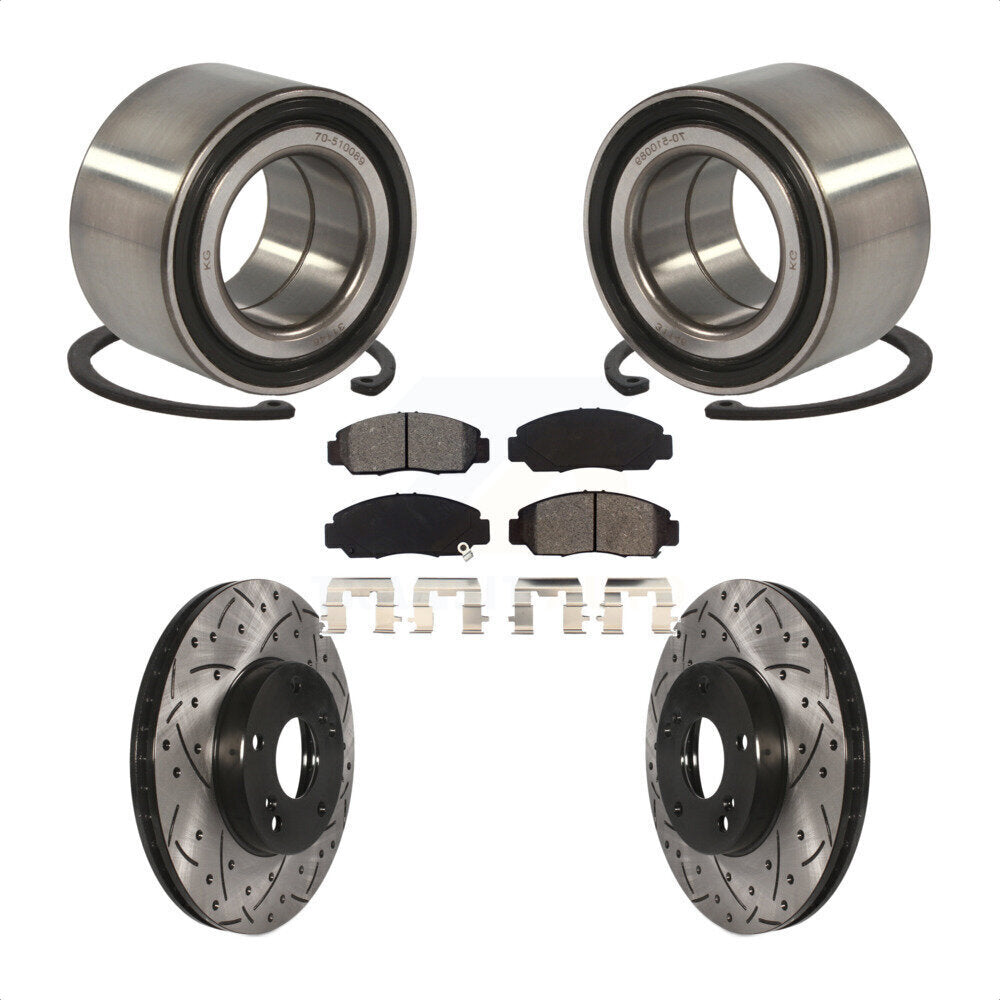 Kit de plaquettes de Rotor de frein, fente de perçage de roulement de roue avant pour Honda Civic GX avec 1.8