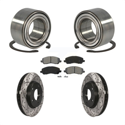 Kit de plaquettes de Rotor de frein, roulement de roue avant, fente percée, pour Mitsubishi Lancer Dodg