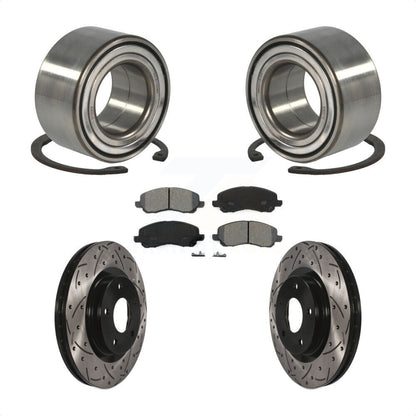 Kit de plaquettes de Rotor de frein, roulement de roue avant, fente de perçage, pour Mitsubishi Jeep Outlande
