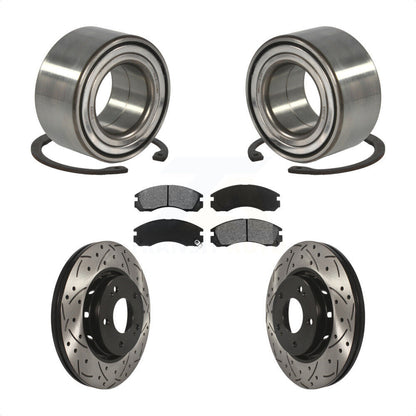 Kit de plaquettes de Rotor de frein, roulement de roue avant enduit de fente de forage pour Mitsubishi Lance