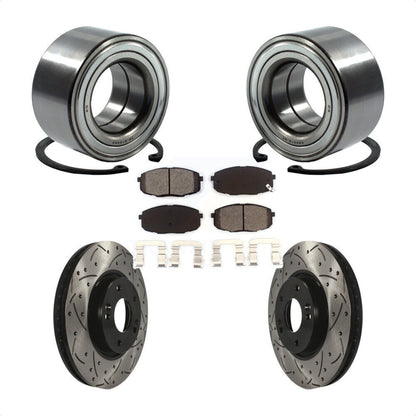 Kit de Rotor et de plaquettes de frein, roulement de roue avant, fente percée, pour Kia Forte koup Forte