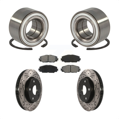 Kit de plaquettes de Rotor de frein, roulement de roue avant, fente de perçage, pour Toyota Prius 2017 – 2018