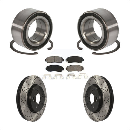 Kit de plaquettes de Rotor de frein, roulement de roue avant, fente percée, pour Honda Accord Crosstou