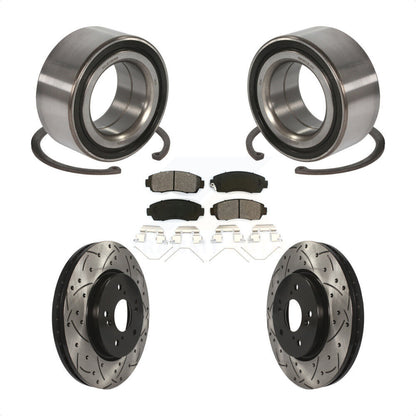 Kit de plaquettes de Rotor de frein, roulement de roue avant, fente percée, pour Honda Crosstour Accor