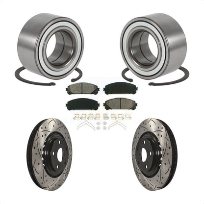 Kit de plaquettes de Rotor de frein, roulement de roue avant, fente de perçage, pour Toyota Highlander Sienn