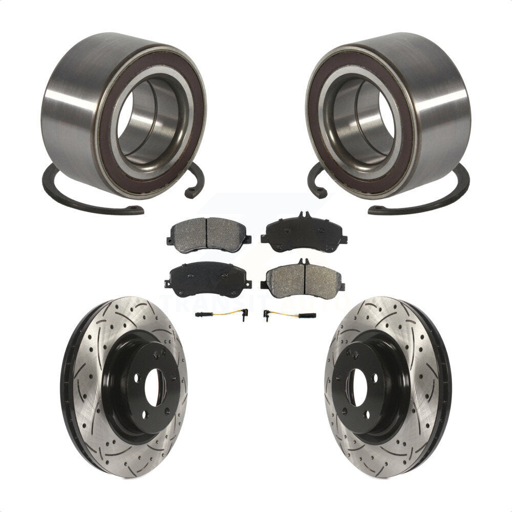 Kit de Rotor et de plaquettes de frein à fente percée, roulement avant, pour Mercedes-Benz GLK350 GLK25